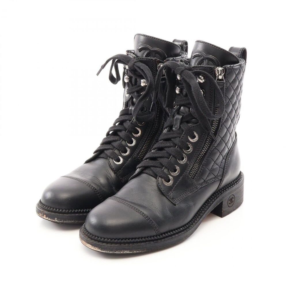 Chanel Coco Mark Short Boots #35 1/2 #301155C83B